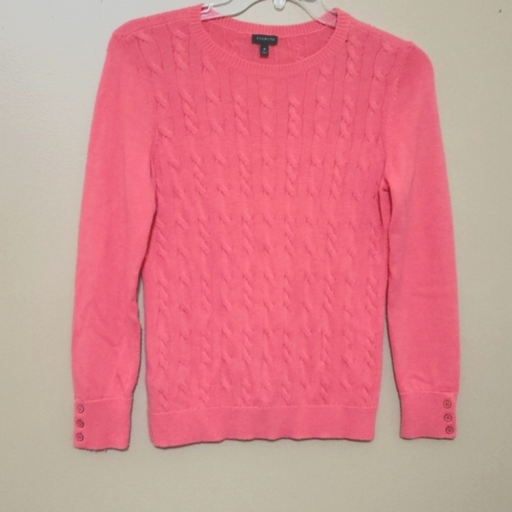 Talbots sweater, salmon color, medium, 18 in pit/pit, very good condition